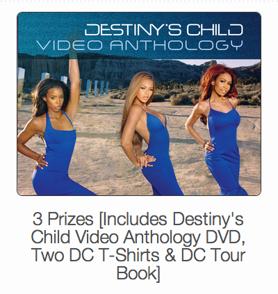 Enter to win Destiny's Child Video Anthology Prize Pack